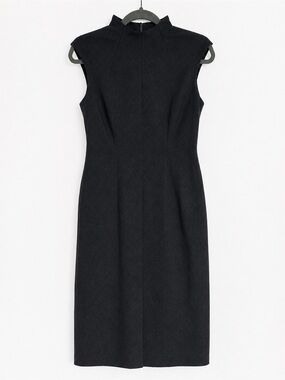 Aritzia Talula Babaton Grey High Neck Midi Column Dress Size 4